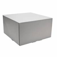 Kage&aelig;ske h&aelig;ngslet l&aring;g h&oslash;j L190xB190xH80mm pap med &aring;ben front uden rude hvid