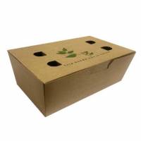 Pommes Frites &AElig;ske Nr. 2 L145xB81xH53mm Pap med tryk og l&aring;g Brun