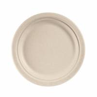 Tallerken rund 22 cm Bagasse FF natur brun