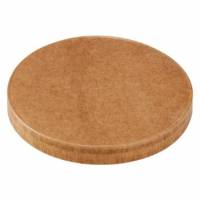 Papl&aring;g &Oslash; 90 mm flad pap/PE til Delicup b&aelig;ger 150 ml Brun