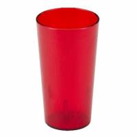 Glas 485 ml &Oslash;8xH14.6 cm SAN med udvendigt m&oslash;nster Ruby r&oslash;d