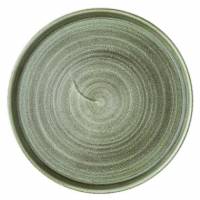Tallerken Stonecast Patina &Oslash;21 cm Flad med kant Porcel&aelig;n Gr&oslash;n