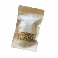 Doypack pose med vindue 250 ml 110x70x185mm brun kraft med PET