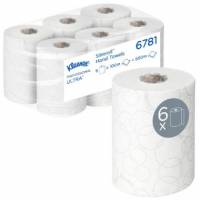 H&aring;ndkl&aelig;derulle Kleenex Ultra Slimroll 19,8cm x 100m Hvid