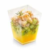 Dessertb&aelig;ger 160ml 59x59x72mm konisk KOVA klar PLA