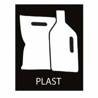 Piktogram plast L120xB95mm hvidt uden baggrund