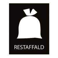 Piktogram restaffald L120xB82mm hvidt uden baggrund