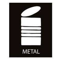 Piktogram metal L120xB50mm hvidt uden baggrund