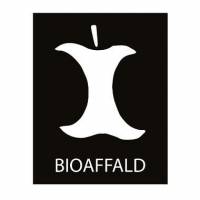 Piktogram bioaffald L120xB75mm hvidt uden baggrund