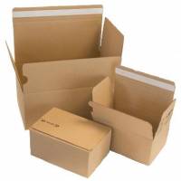 E-handelskasse Easy open Peal & Seal L230xB160xH85mm pap ubleget brun