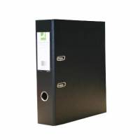 Brevordner Q-Connect sort uden skinne A4 B75 mm