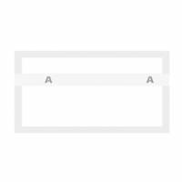 Kuponbog 100 ark 2xBogstav hvid L130xB70xH8mm