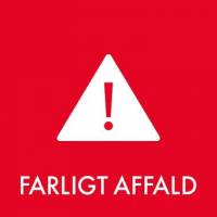 Piktogram FARLIGT AFFALD 12x12cm