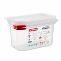 Beholder Araven luftt&aelig;t L17.6xB10.8xH10cm 1/9GN 1ltr polypropylen l&aring;g klar