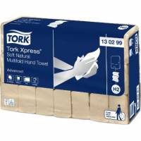 H&aring;ndkl&aelig;deark Tork Advanced H2 Z-Fold 2-lag L24xB21.3xD8cm Genbrug Natur