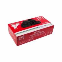 Handske Engangs Prime Source STANDARD str M Nitril uden Pudder Sort AQL 1.5