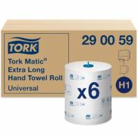 H&aring;ndkl&aelig;derulle Tork Matic Universal H1 1-lag &Oslash;19xB21cmxL280m Nyfiber Hvid