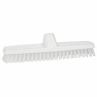 Gulvskrubbe 29 cm Stiv med Gevind PP Hvid