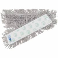 Moppe Velcro Mop 60cm Svanem&aelig;rket med Frynser Gr&aring; T&oslash;r/V&aring;d til tr&aelig;gulve/linoleum