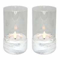 Lysestage Hurricane rund H7.5xL7.5xB13.7cm marmor-design til fyrfadslys