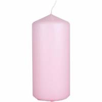 Bloklys &Oslash;7xH15cm br&aelig;ndetid 65 timer parrafin soft pink