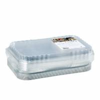 Alubakke Ready2Cook 1896ml L293xB193xH45mm med Apet plastl&aring;g 10 s&aelig;t sampak