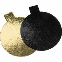 Kagepap med &oslash;re &Oslash;80mm 1100g sort/guld