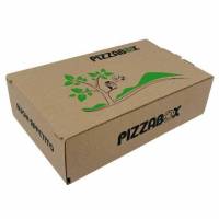Pizza&aelig;ske TWK/242/E Calzone L27xB16xH7cm brun med tryk Pizzabox