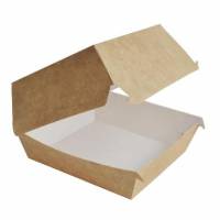 Burgerboks L100xB100xH80mm Pap brun/hvid