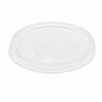 Plastl&aring;g flad Delipot rund &Oslash;101mm RPET klar