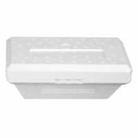 Isboks 1 ltr m/L&oslash;st l&aring;g Termo/Portionsboks EPS Hvid OMPAK 17 ps x 10 stk/krt