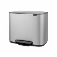 Pedalspand Brabantia Bo 3x11  ltr Matt Steel Fingerprint Proof