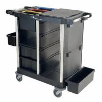 Reng&oslash;ringsvogn L101xB62xH107cm RPP uden d&oslash;re Sort