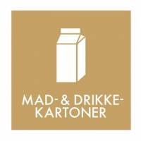 Piktogram L120xB120mm Mad-og drikkekartoner