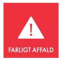 Piktogram L120xB120mm Farligt affald