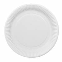 Paptallerken &Oslash;23xH1cm Hvid