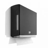 Dispenser H&aring;ndkl&aelig;deark BlackSatino L10xB25xH25cm Plast Sort