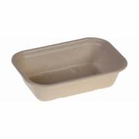 Bakke Rektangul&aelig;r 1000ml L22.9xB15.3xH5.7cm Bagasse Bionedbrydelig Natur