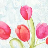Serviet Duni 33 x 33 cm 3-Lag Painted Tulips