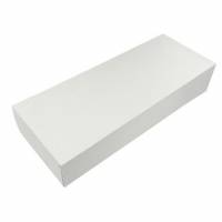 Kage&aelig;ske h&aelig;ngslet l&aring;g L400xB155xH80mm pap uden rude hvid