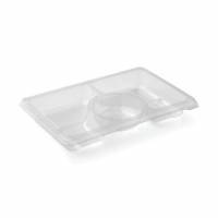 Bakke Zen Tapas 3-rum Rektangul&aelig;r 312/312/130ml L250xB166xH33mm RPET Klar