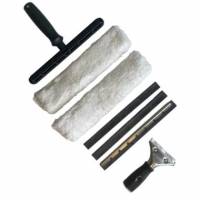 Vinduespudsers&aelig;t Moerman 7 dele med 25cm h&aring;ndtag/Betr&aelig;k/Gummilister/H&aring;ndskraber