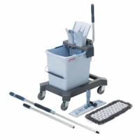 Reng&oslash;ringsvogn/s&aelig;t Gulv UltraSpeed Pro p&aring; Chassis med 25ltr Spand/Moppe/Skaft