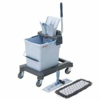 Reng&oslash;ringsvogn/s&aelig;t Gulv UltraSpeed Pro p&aring; Chassis med 25ltr Spand/Presse/Moppe