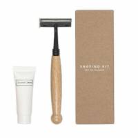 Barbers&aelig;t EcoGreen I papindpakning Med Skraber og Barbergel