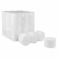 Toiletpapir 2-lag L96mxB9cm &Oslash;13cm Nyfiber Uden Hylse Hvid