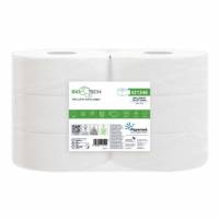 Toiletpapir Papernet Jumbo Maxi Biotech 2-lag &Oslash;27cm L247mxB9.5cm Nyfiber Hvid