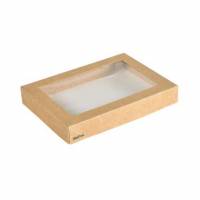 L&aring;g Biopak Viking Brick L140xB200xH30mm Pap/PLA Med Rude Brun/Klar