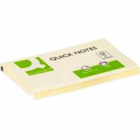 Notesblok Q-connect 100-pak L12.7xB7.6cm Med Lim Gul