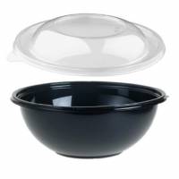Bowle 4500ml &Oslash;305x11mm APET Sort + Plastl&aring;g &Oslash;305x38mm APET SAMPAK 50 s&aelig;t